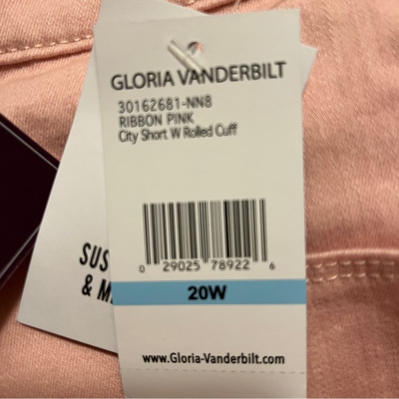 Gloria Vanderbilt City Short Pink Women’s Plus All American Slimming Effect - Picture 4 of 5